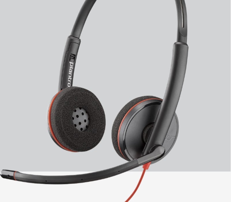 Plantronics Blackwire 3225 USB-A Headset, On-Ear Mono Headset